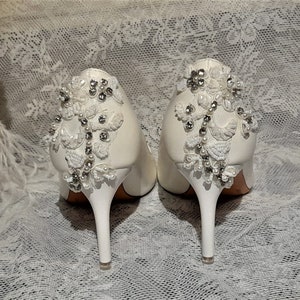 White Bridal Shoes,Embellished Wedding Shoes,Bridesmaid Shoes