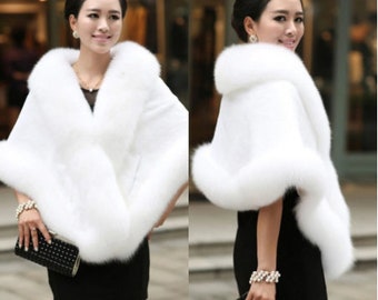 faux white fur coat