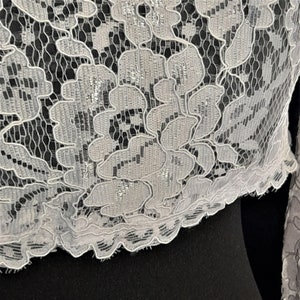 White Or Ivory Lace Bolero,Long Sleeve Jacket,Bridal Bolero image 4