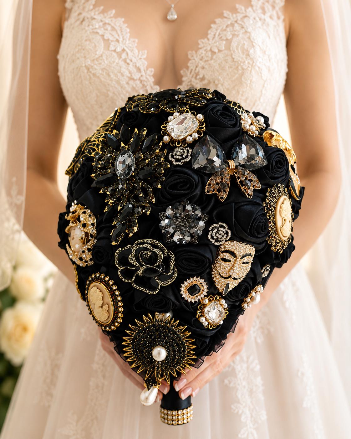 Black and Gold Gothic Bouquet