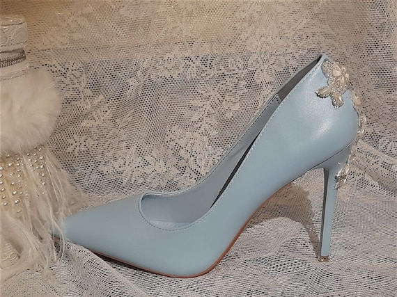 Blue louboutin wedding shoes clearance