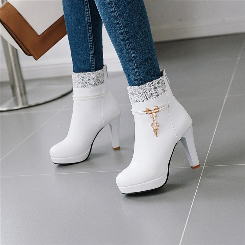 womens wedding booties