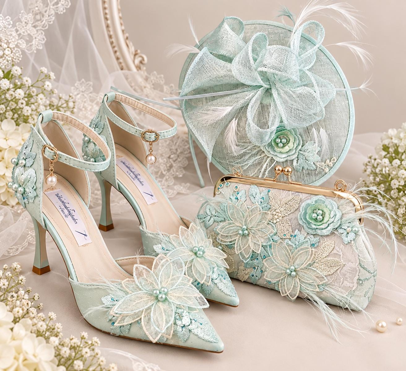 Seafoam Green Heels