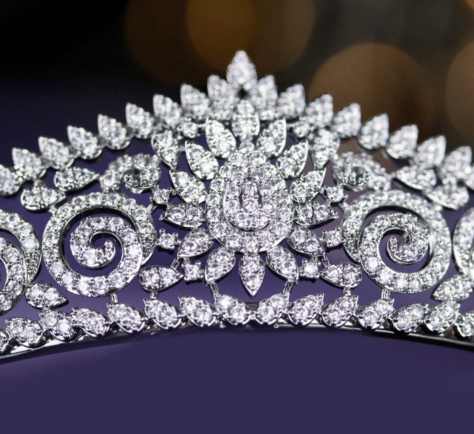 Couronne De Princesse En Strass Et Cristaux – Design Feuille Rétro Réglable – Pour Mariage, Cosplay, Fête (or, Vert, Argent)