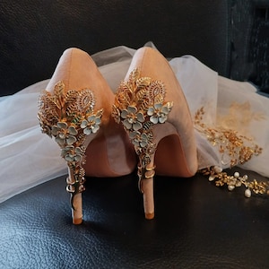 Embellished Bridal Shoes Etsy UK