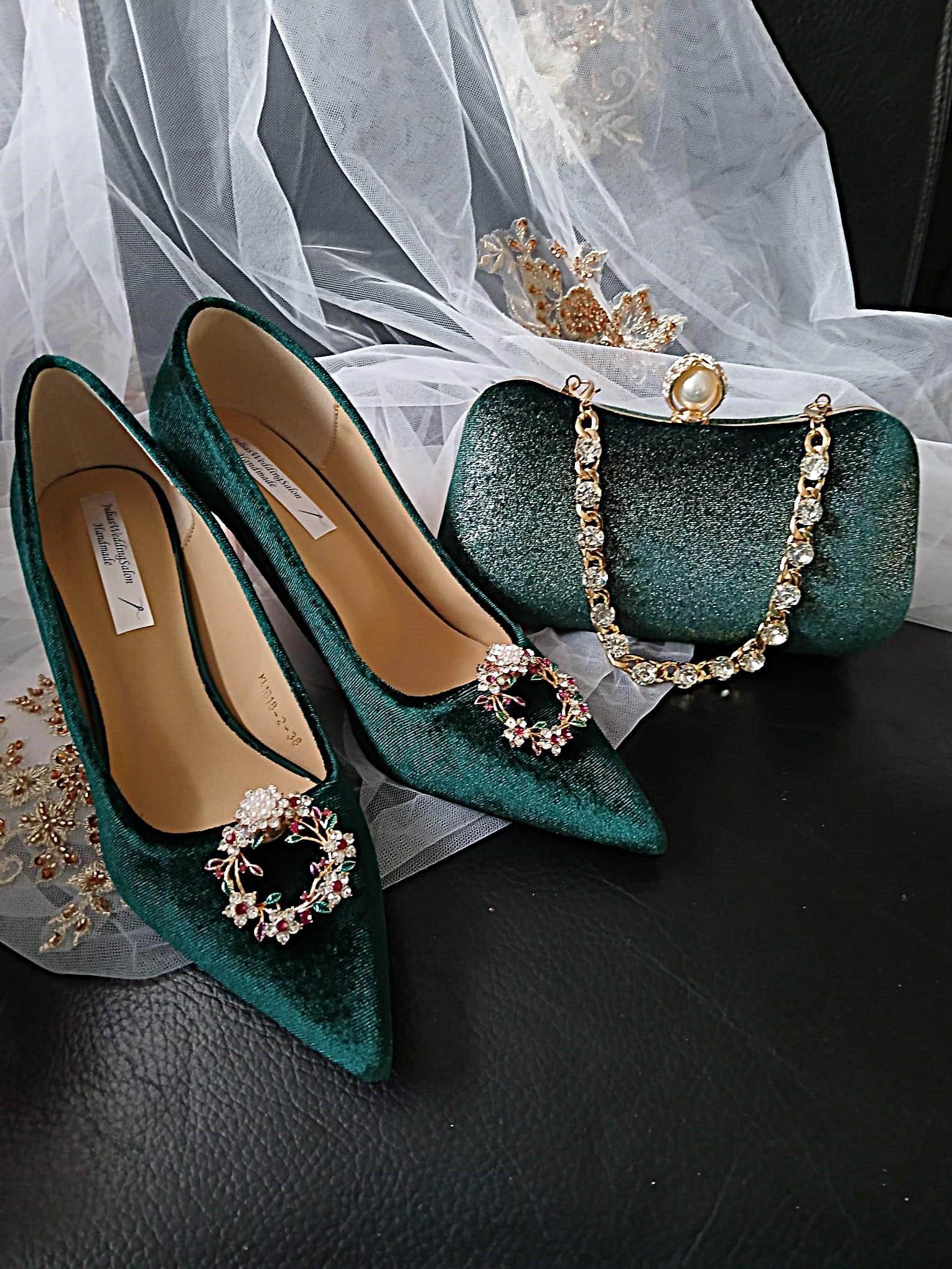 Forest Green Wedding Shoe UK