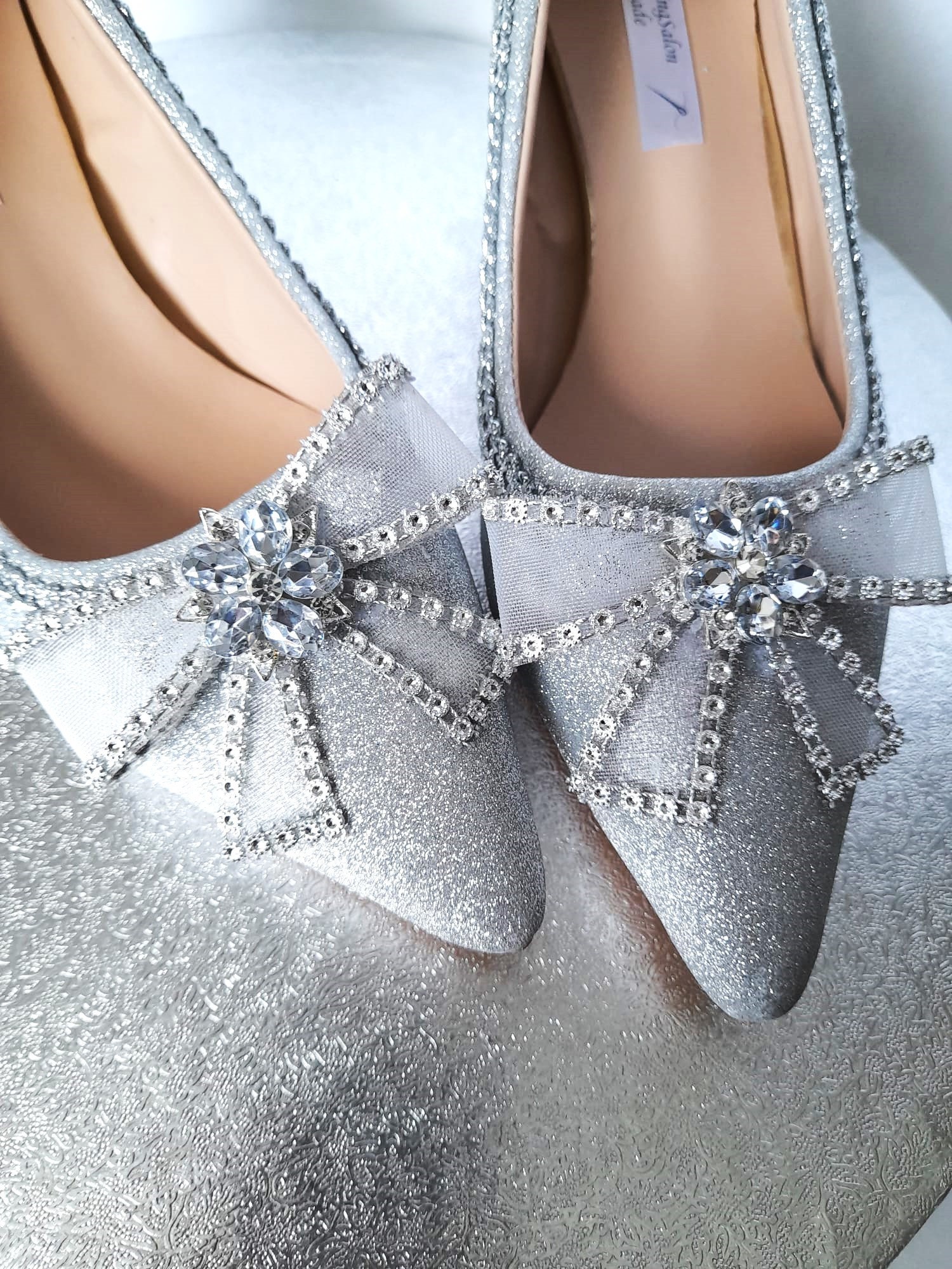 Silver bridal hotsell flats
