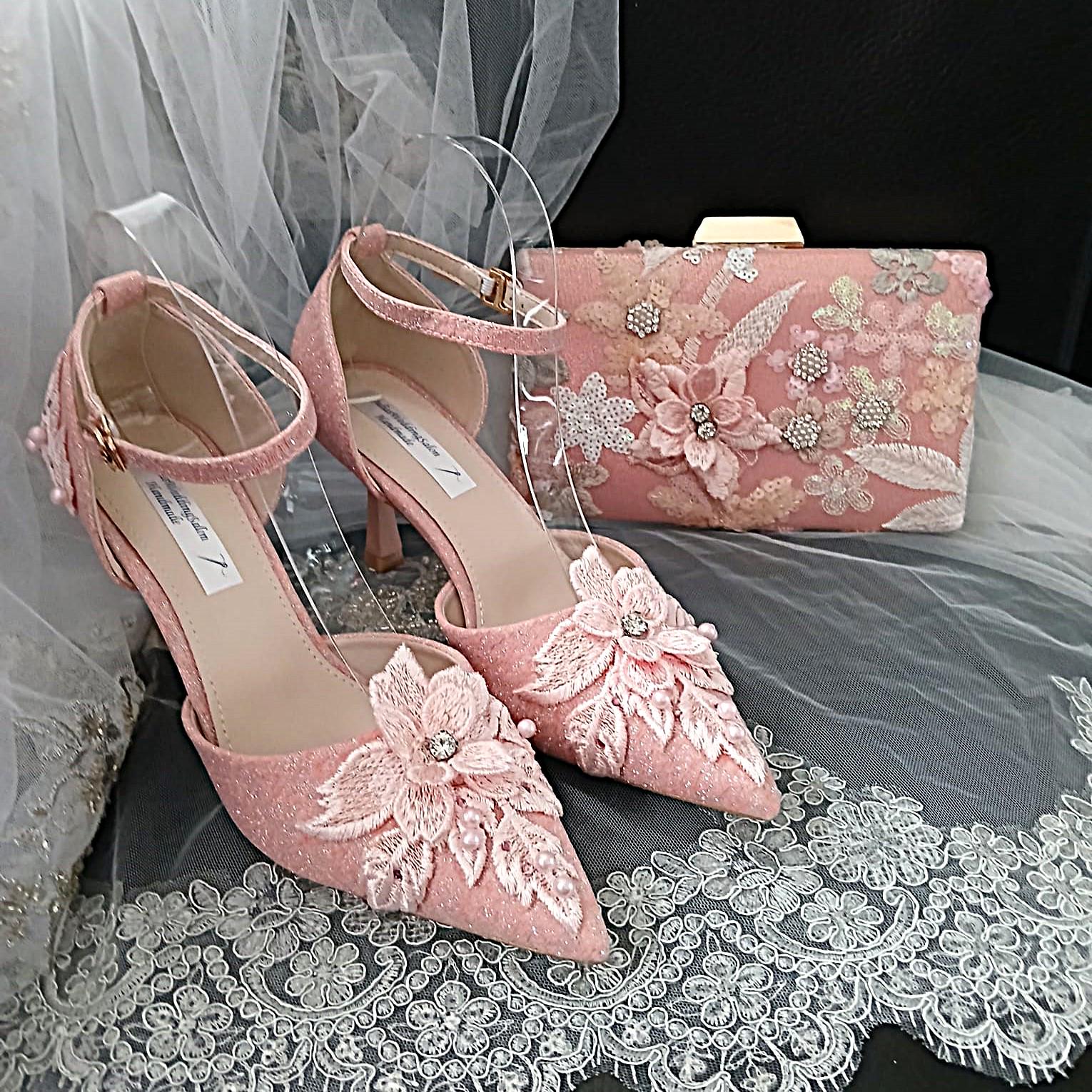Wedding Shoes Blush Pink Strappy Heels Comfortable Heels Blush Ankle Strap Heels  Pink Wedding Heels, image size:1530x1530