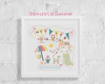 Memories of Summer Stitch-a-Long Cross Stitch Pattern | Pattern Keeper App Compatible