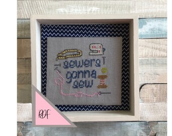 Sewers | Creative Series Cross Stitch Pattern PDF, Modern Cross Stitch, PDF Pattern, Digital Download