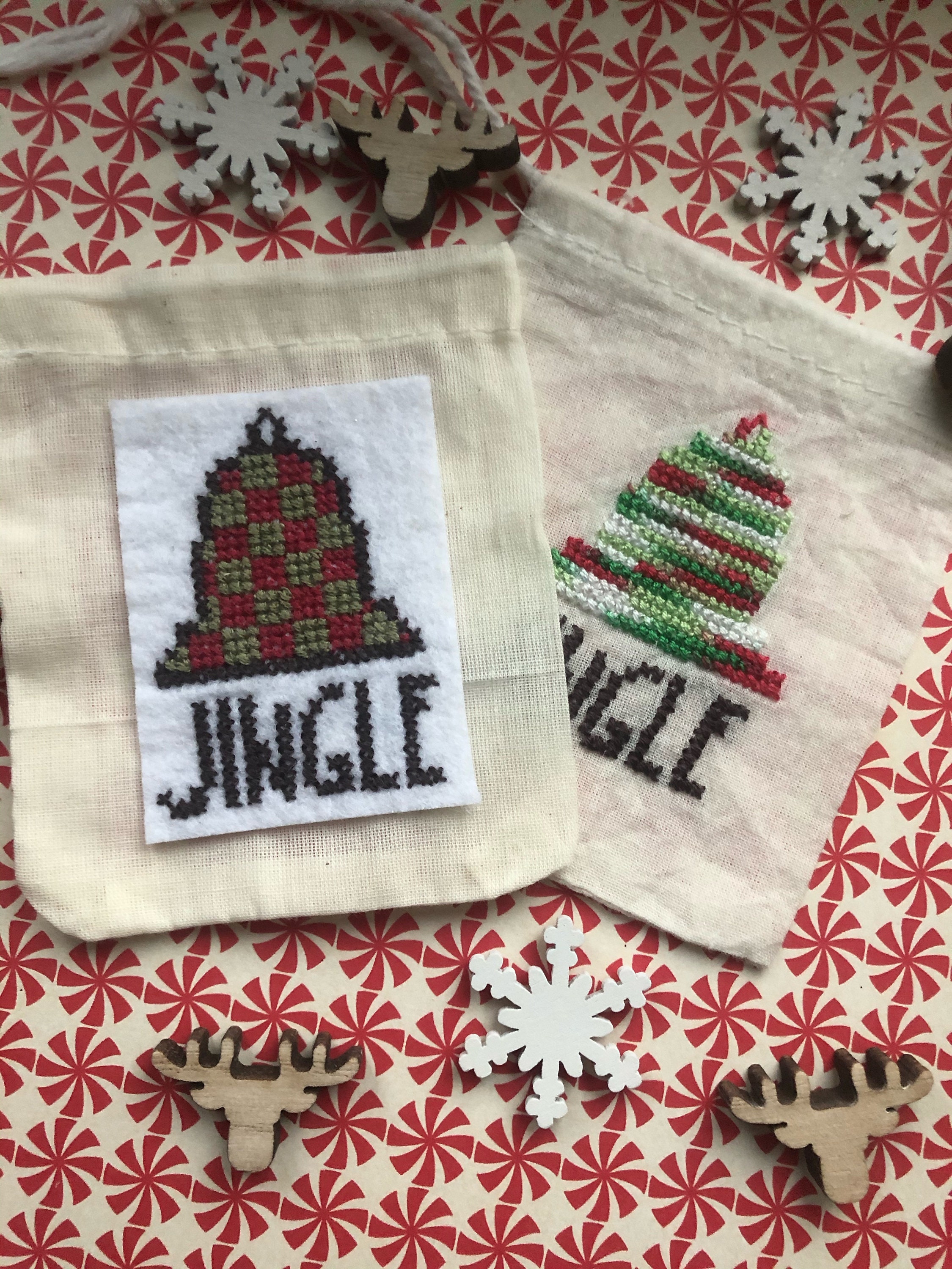 Jingle Bell Kit Cross Stitch Pattern Modern Cross Stitch | Etsy