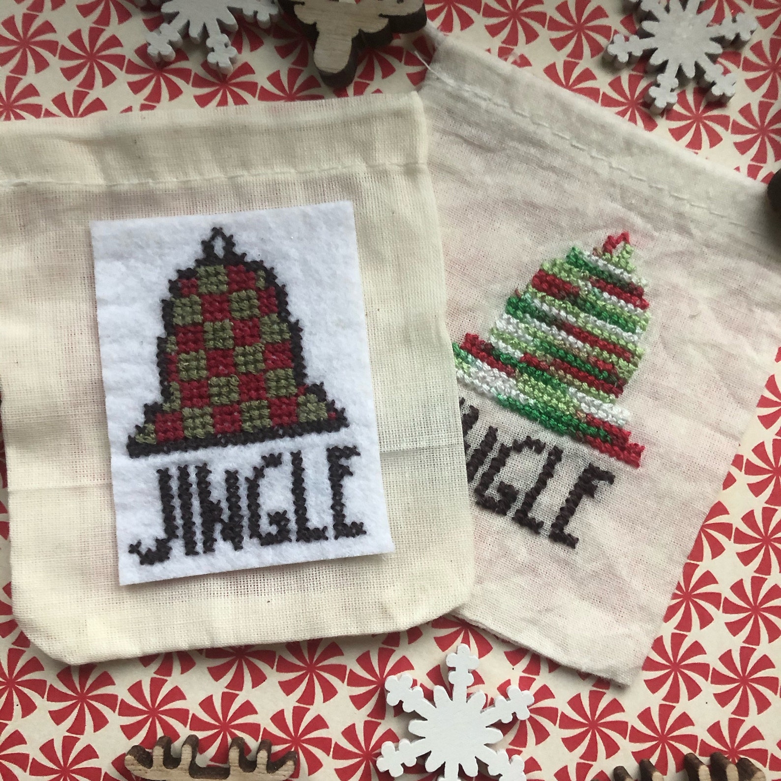 Jingle Bell Kit Cross Stitch Pattern Modern Cross Stitch Etsy