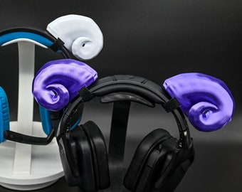 Ram Horns Headset Attachment // Curved Devil Horns for Headphones, Cosplay, Twitch Streamer Props, Headset Ears and Horns