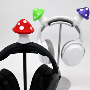 Mushroom Headset Attachment - Cottagecore Cozy Gamer, Ears for Headphones, Twitch Streaming Vtuber Accessories, Cosplay Ears