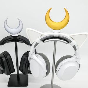 Accessoire pour casque Luna Crown - Cosplay de chat en croissant de lune Luna, oreilles de chat légères, diffusion en direct, accessoires de jeu