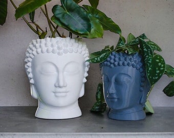 Buddha Planter Pot - Handmade 3D Printed Plant Pot, Drainage optional, Yoga Buddhist Japanese Zen Studio, Office Home Decor