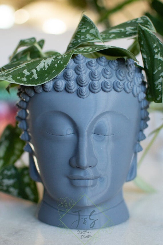 Garden Ornaments Plant Flower Pot Planter Buddha Head Zen