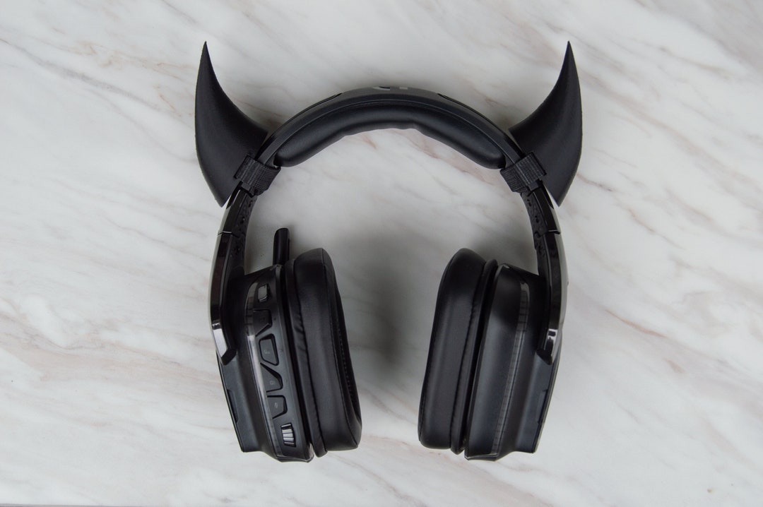 3D Printed Horns for Headset, Devil Cosplay Attachment