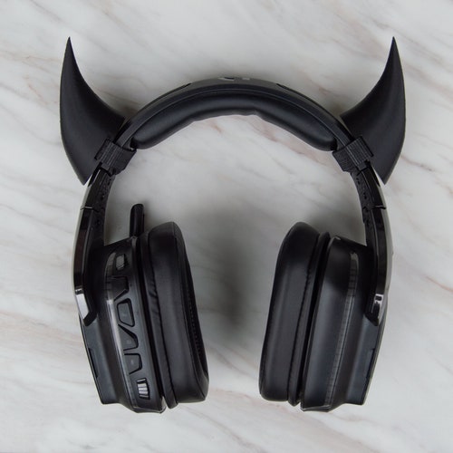 Cuernos impresos en 3D para auriculares, accesorio para cosplay de diablo