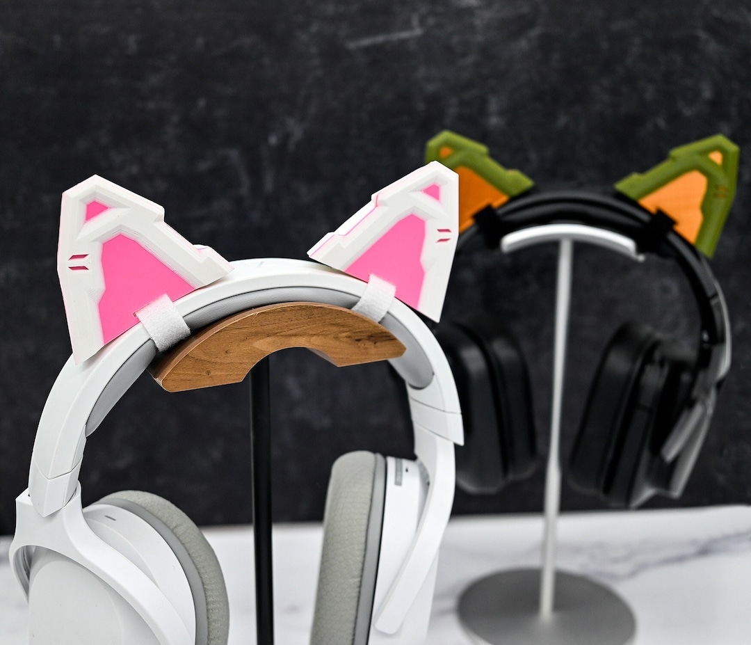Mecha V2 Cat Ears for Headset, Unique Gaming Accessories, Live