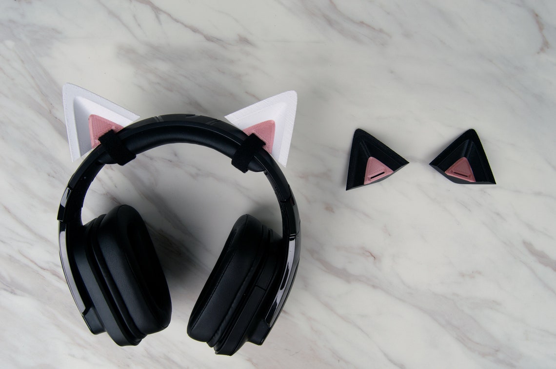 Cat Ears for Headphones Lightweight and Customizable // Twitch Etsy
