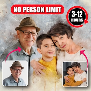 Add Deceased Loved One To Picture, Add Person To Photo, Combine Photos, Custom memorial gift, Gift for Dad Mom Merge Pictures Same Day Ready