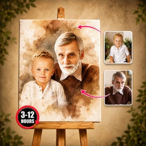 Familienporträt aus verschiedenen Fotos, Verstorbenen zum Foto hinzufügen, Person zum Foto hinzufügen, Fotos kombinieren Geschenk für Papa Mama am selben Tag fertig