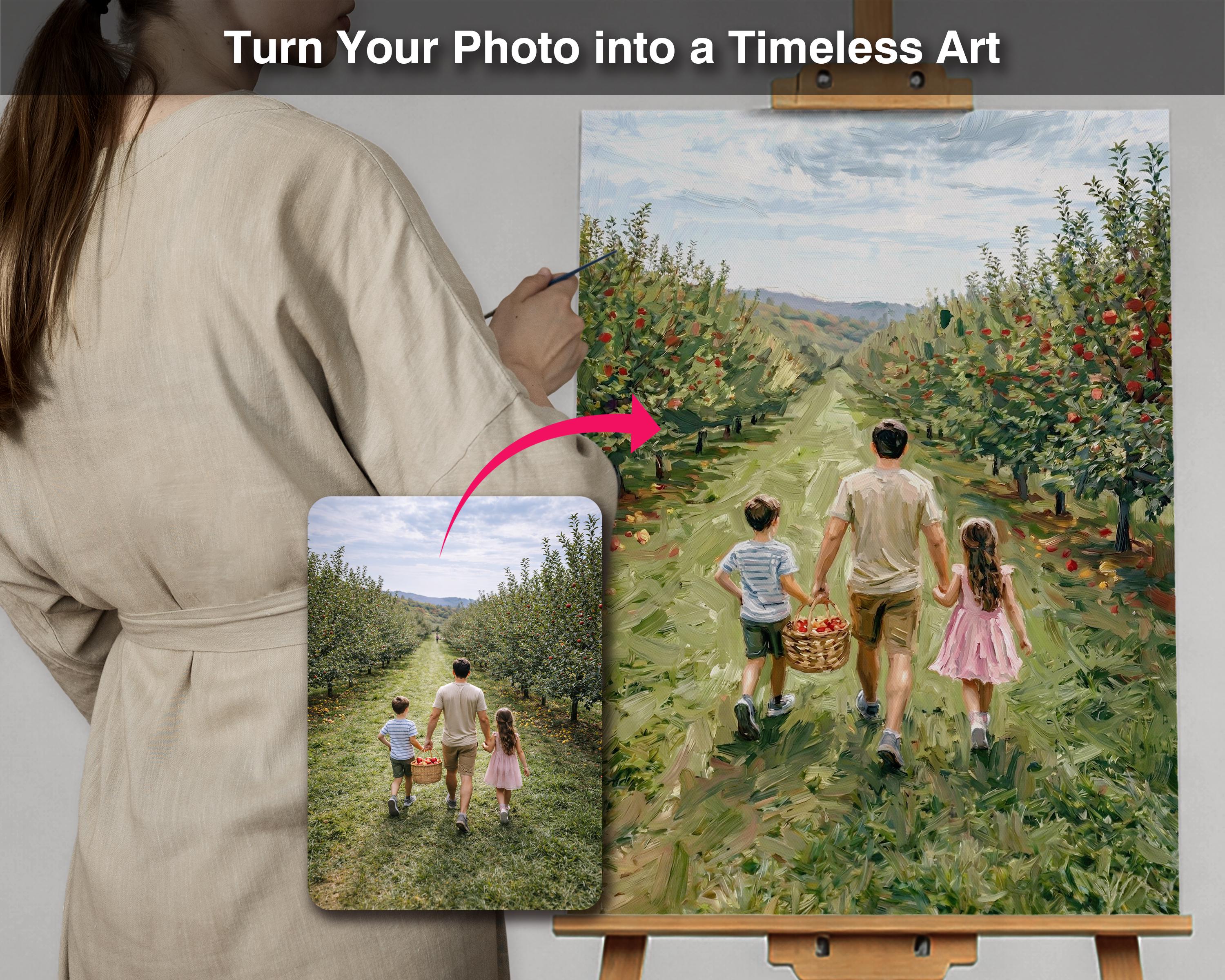 Custom Oil Portrait Painting From Your Photo, Hand Painted Canvas ...