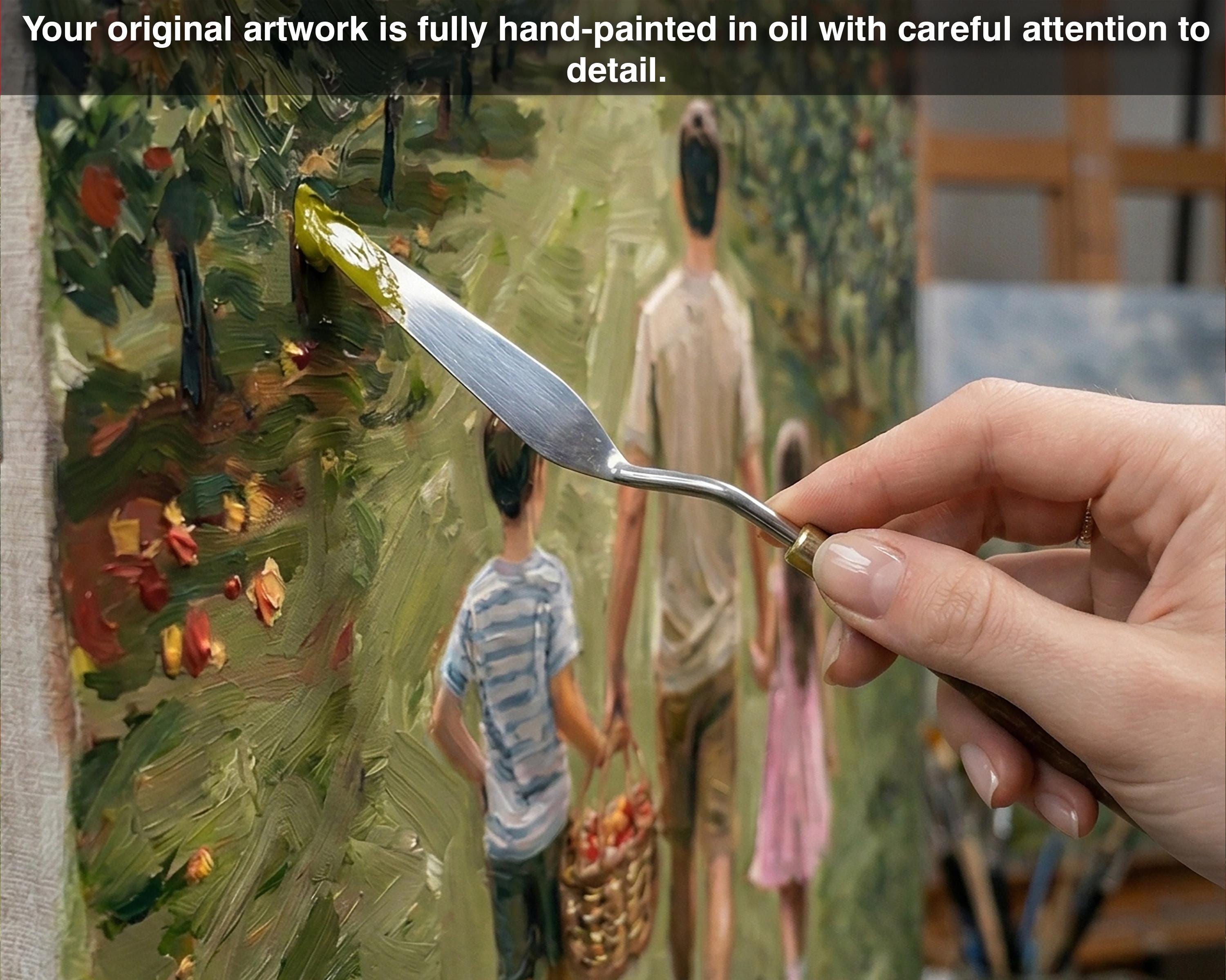 Custom Oil Portrait Painting From Your Photo, Hand Painted Canvas ...