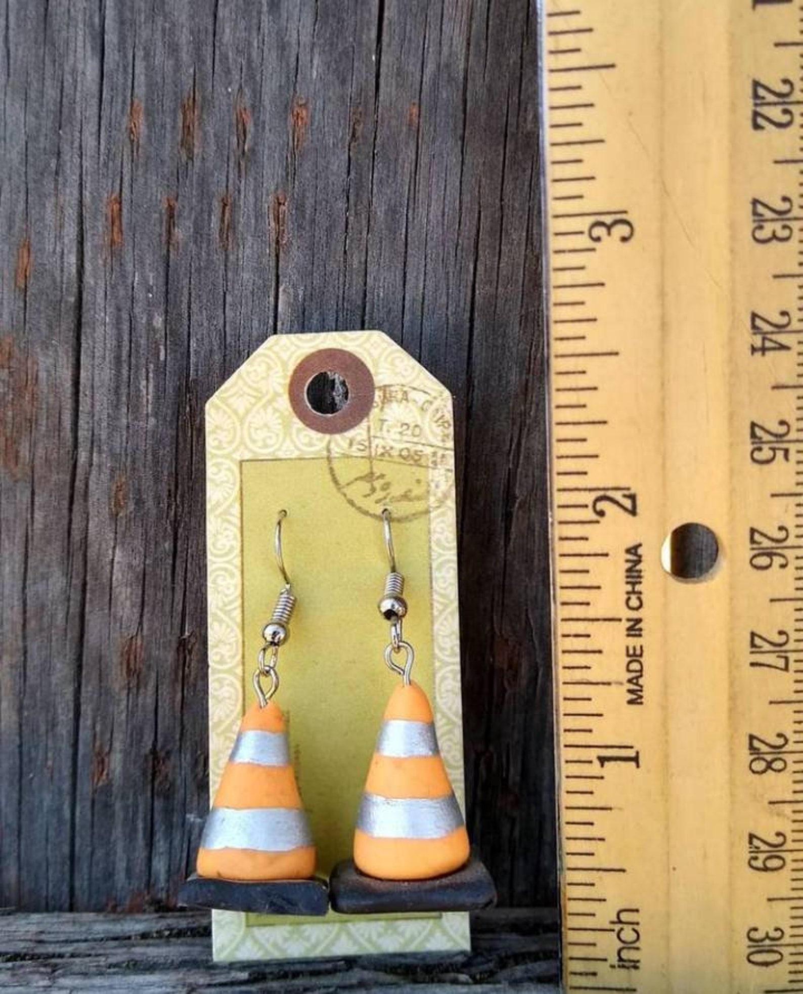 Traffic Cone Earrings Etsy