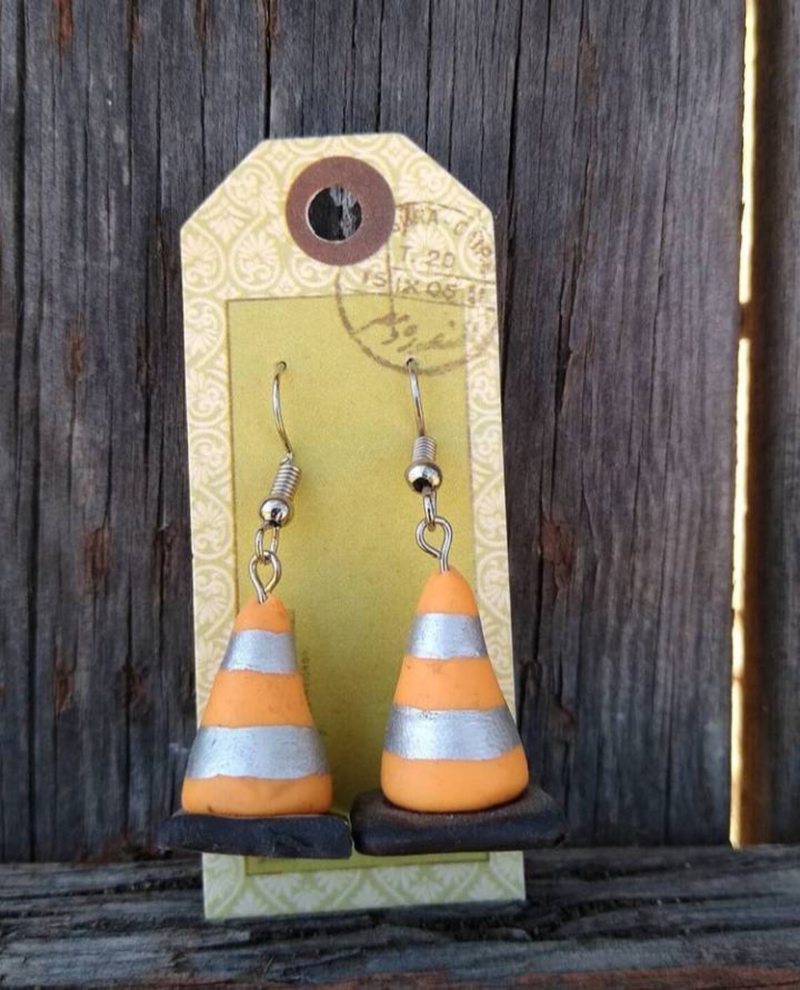 Traffic Cone Earrings Etsy