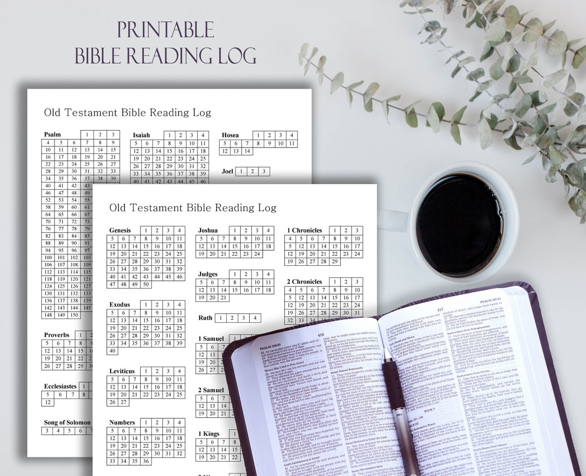 Bible Reading Log Printable Christian Planner Insert | Etsy