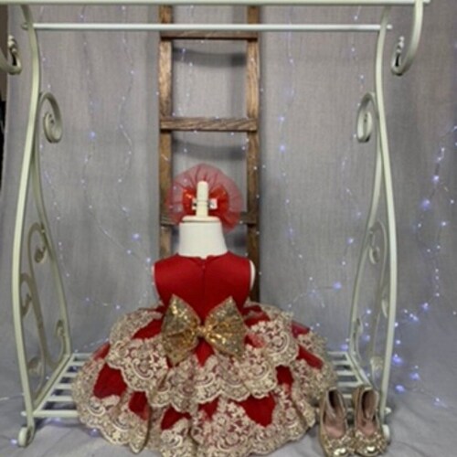 Red and Gold Girl Dress, Red Dress Toddler, Valentines Dress Toddler, First  Birthday Dress Red, High Low Dress Toddler, Princess Dress Red - Etsy