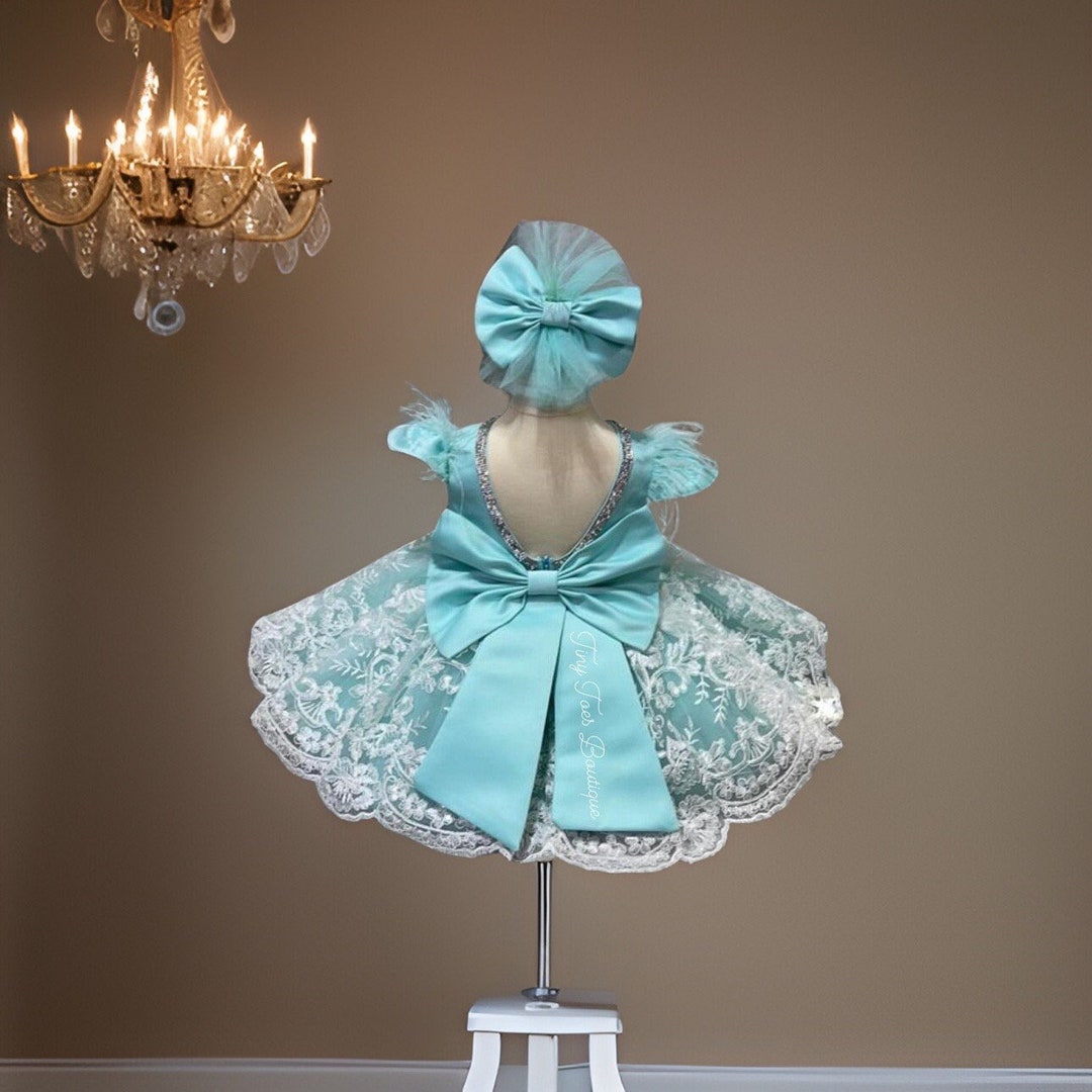 Toddler Graceful Blue Preppy Style Dress main image 1