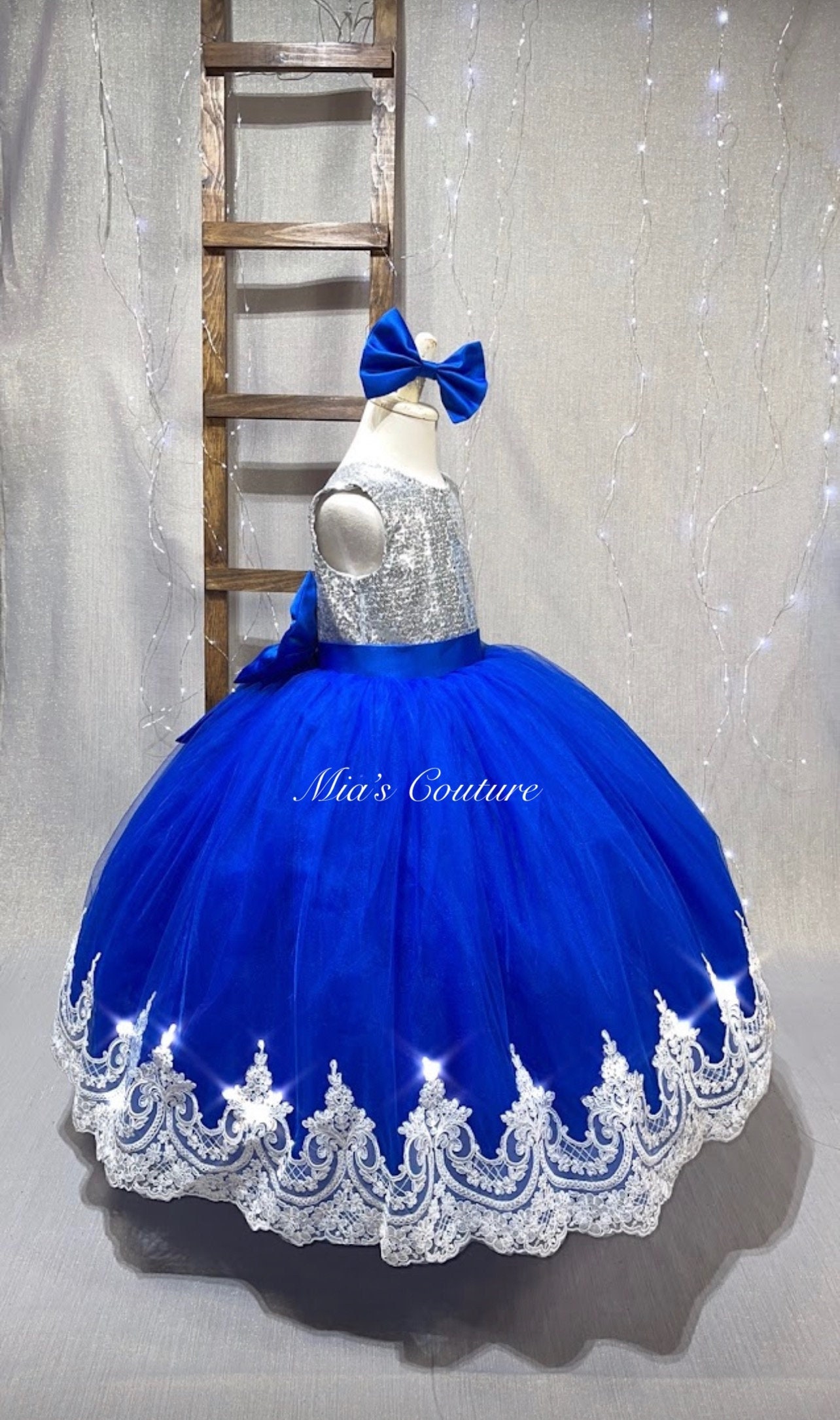 Blue Girl Dress, Royal Blue Baby Girl 1st Birthday Outfit,Photoshoot Baby,Party Dress,Baby Shower Outfit,girl Wedding Dress