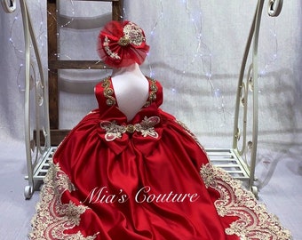 open lace back dress Gorgeous Red Ball Gown with Gems and Removable Sleeves  American Stride