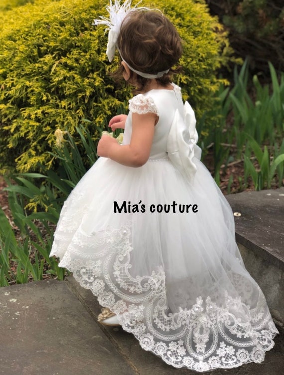 Girls white special occasion dress deals