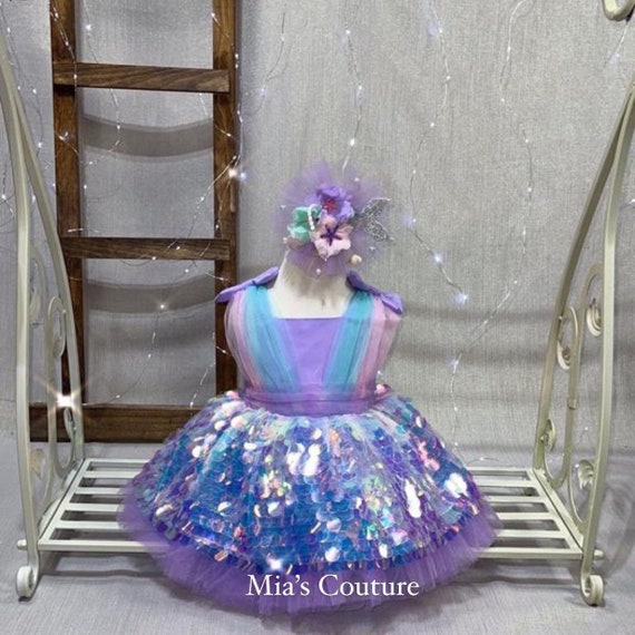 Baby Mermaid Dress Baby Sequin Dress Ariel Dress Baby Mermaid Dress Mermaid Costume.mermaid Dress Baby Girl Party Dress Etsy Canada