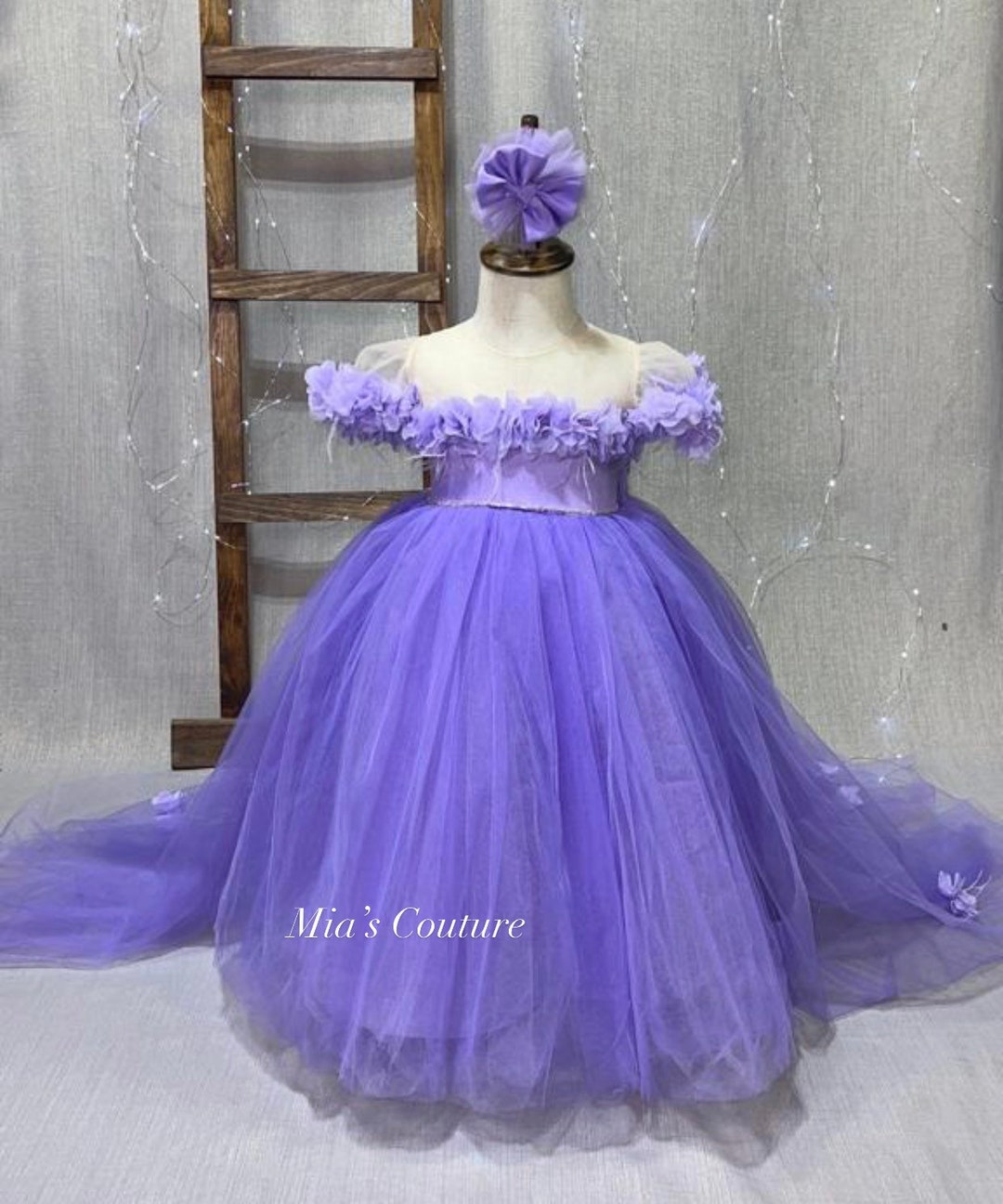 Flower Girl Dress Lilac Lavender First Birthday Dress Toddler, Valentines Dress Toddler, Lilac