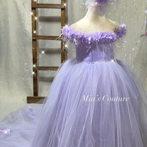 Flower girl dress lilac lavender first birthday dress toddler, valentines dress toddler, lilac dress toddler, tulle dress toddler