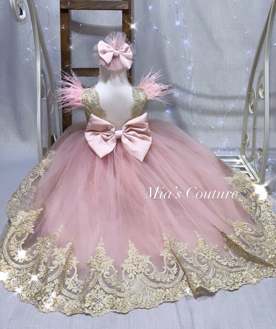 strapless open back dress Pink Boat Neck Crepe A Line Gown With Flower main image 0