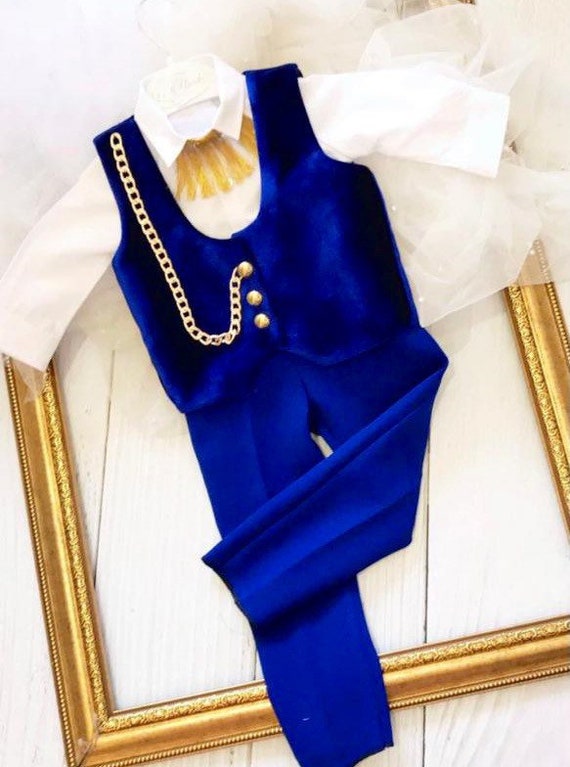 Royal blue baby boy cheap suit