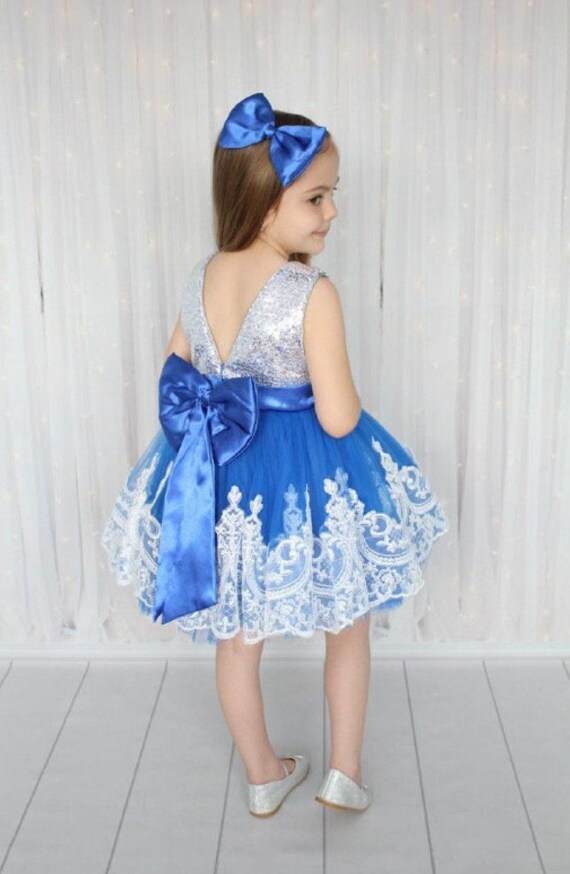 blue dress with big bow Momyknows Satin Big Bow One Shoulder A-line Elegant Maternity Baby Shower Maxi Dress Blue / S main image 1
