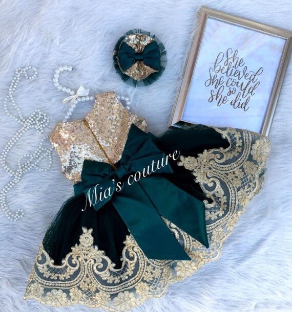 chinese dress ladies Green Maxi Mermaid Gala Formal Evening Dress with Gold Lace EN4812 Size 28W / Green/Gold main image 1