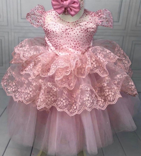Pink Baby Girl Dress, Pink Tulle Dress With White Lace, High Low Dress  Girl, Birthday Dress, Prom Pink Dress, Flower Girl Dress Pink - Etsy