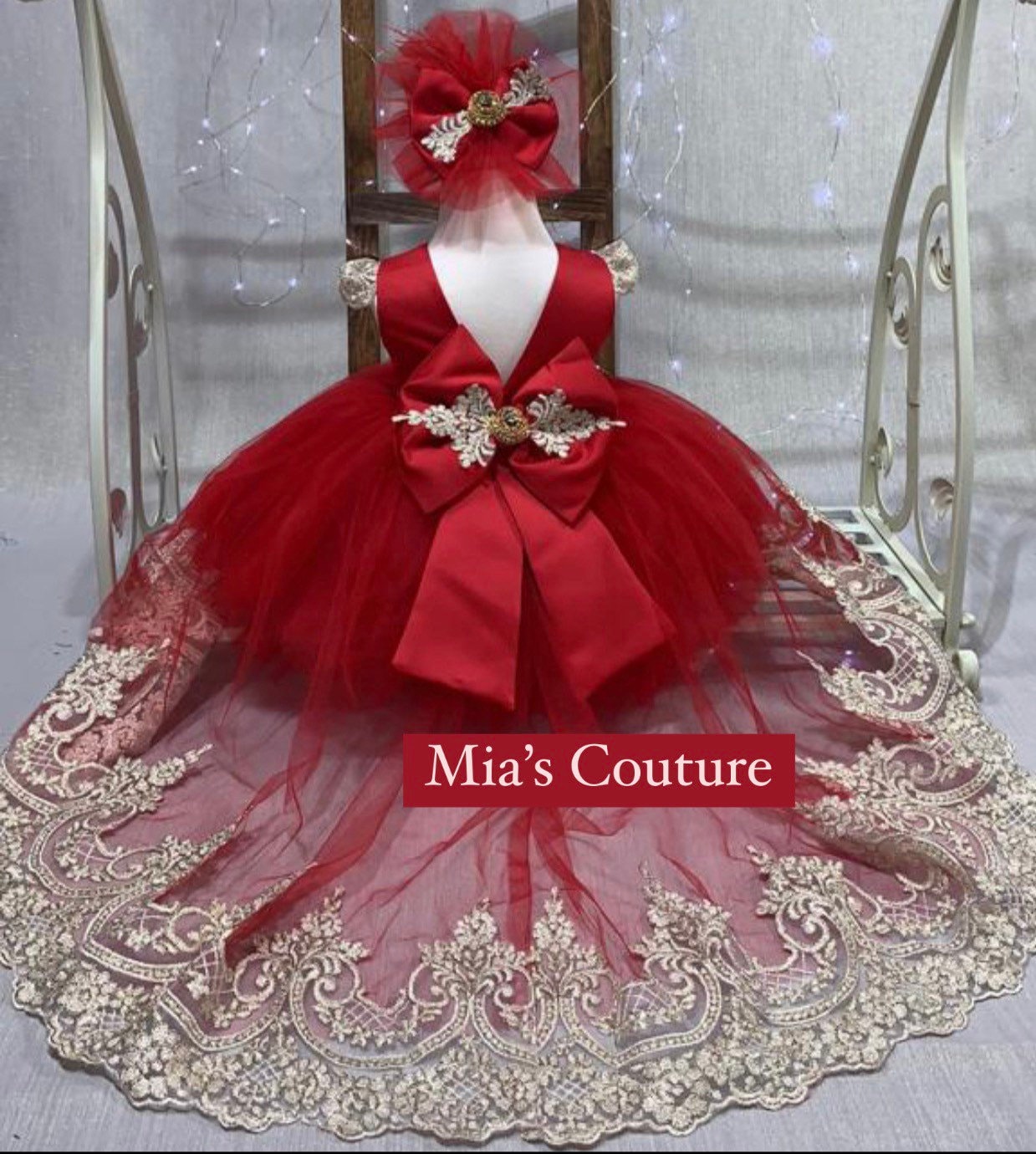 red and gold infant dress red and gold girl dress, red dress toddler, valentines dress toddler, first birthday dress red, high low dress toddler, princess dress red