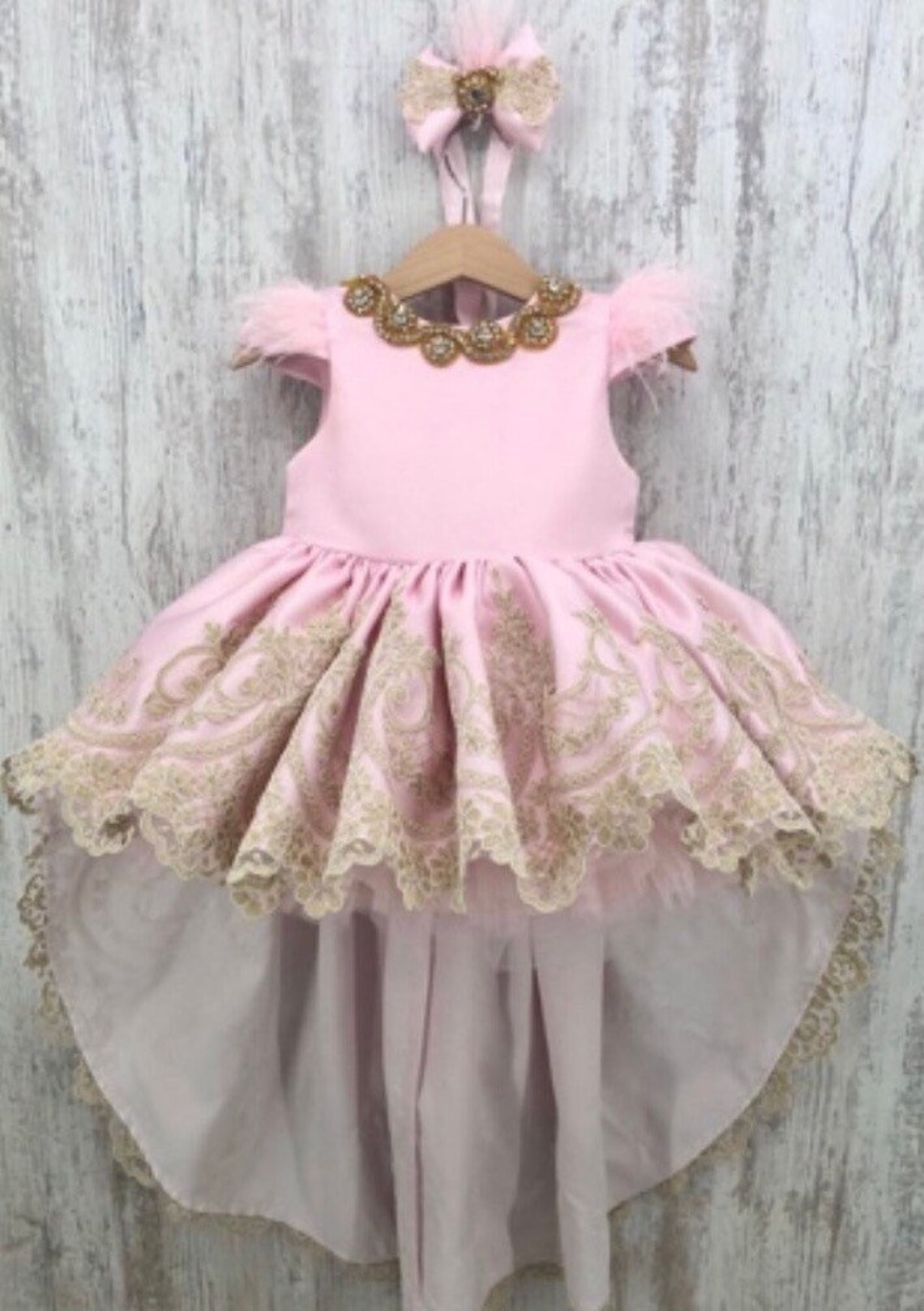 Enchanting Pink Lace Gown