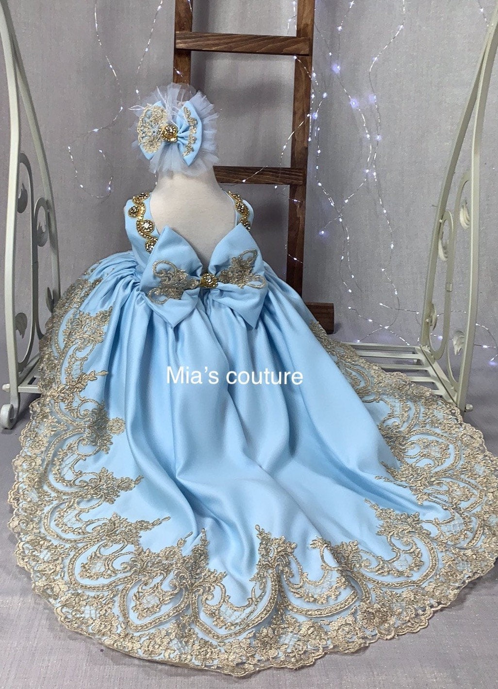 bleu royal Perlé Enfants Princesse Robe petites filles Beauté Pageant robe  Puffy Fleur Fille Anniversaire Robe Photographie Robes