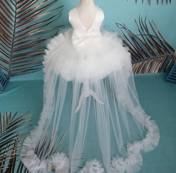 Diamond White/Champagne Azazie Bonbon Ball-Gown Lace Tea-Length Dress |  Azazie