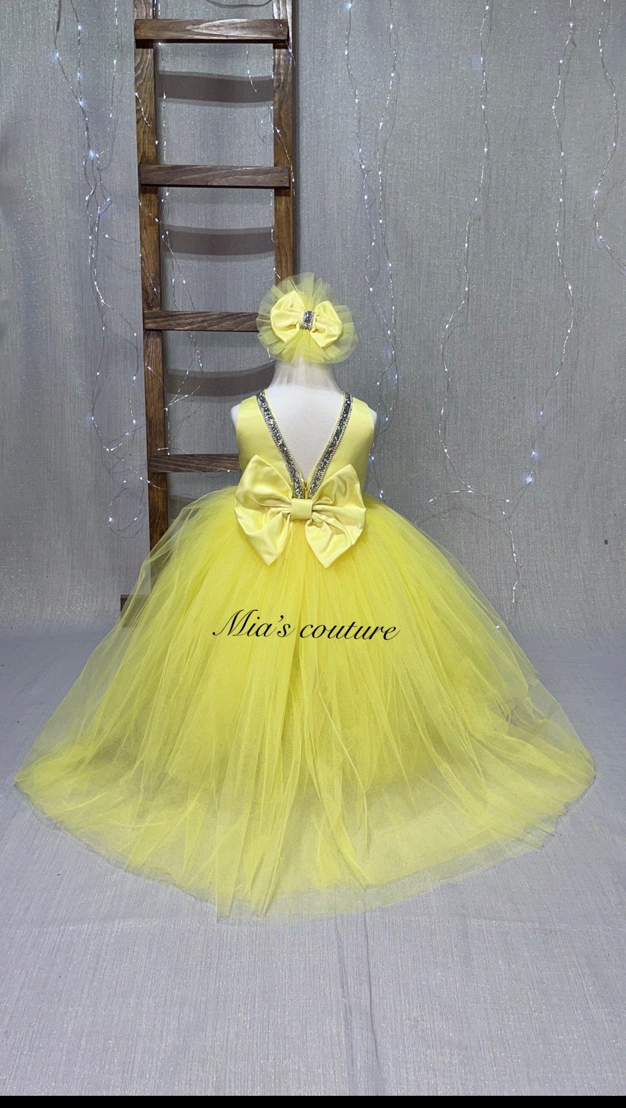 Princess Gown Yellow Ball Gown Baby Dress Full Length Gown Etsy